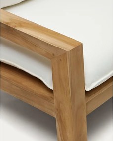 Biela záhradná pohovka z teakového dreva Forcanera - Kave Home