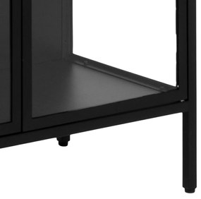 Čierna kovová vitrína Actona Newcastle, výška 180 cm