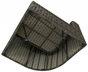 Deokork Ratanová lavica pre 2 osoby BORNEO LUXURY (sivá)