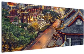 Obraz - Qintai Road, Čcheng-tu, Čína (120x50 cm)
