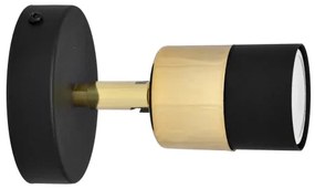 LED Nástenné bodové svietidlo TUBSSON 1xGU10/4,8W/230V čierna/zlatá