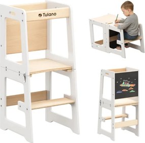 Učiaca veža 3v1 Mooby 35 naturálna / biela