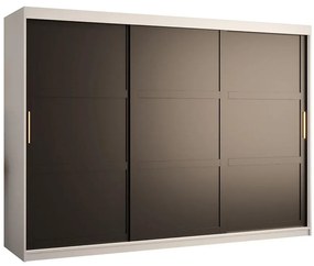 Skriňa Amiro 1 250 biely/čierny