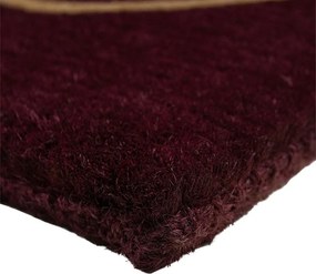 Červená ručne vyrobená rohožka z kokosových vlákien srdca - 75*45*4cm