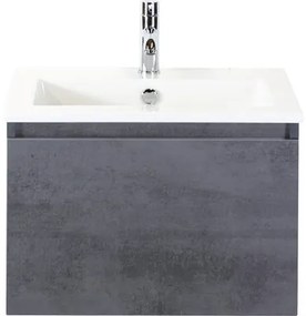 Kúpeľňový nábytkový set Sanox Frozen farba čela betón antracitovo sivá ŠxVxH 61 x 42 x 46 cm s keramickým umývadlom