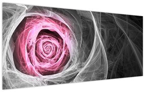 Obraz - Abstraktné ruže, fuchsiová (120x50 cm)