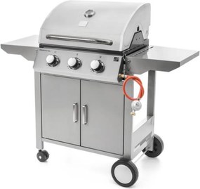 Plynový gril OKLAHOMA BBQ, 3 horáky, s redukčným ventilom, strieborná Penta CZ