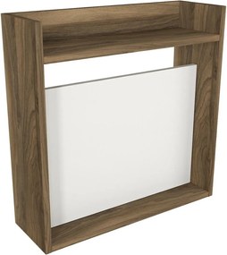 Pracovný stôl Laptop White and Walnut