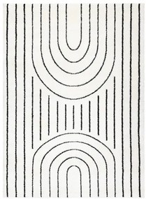 Dywany Łuszczów Kusový koberec Mode 8494 geometric cream/black - 120x170 cm
