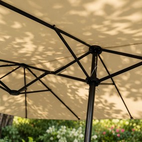 Dvojitý záhradný slnečník TILIA 460x270 cm béžový