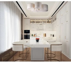 Duolla - Stropné svietidlo ROLLER PENTO 5xE27/60W/230V biela/zlatá