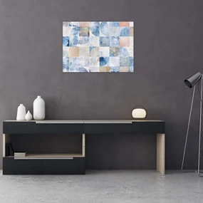 Obraz - Geometrické tvary na stene (70x50 cm)