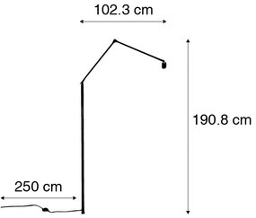 Stojaca lampa s ramenom oceľ - Editor