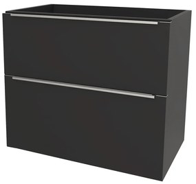 Mereo, Mereo Mailo, kúpeľňová skrinka 81 cm, chróm madlo, Multidecor, Čierna Supermat, MER-CN591SCIPM