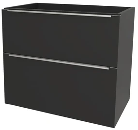 Mereo, Mereo Mailo, kúpeľňová skrinka 81 cm, chróm madlo, Multidecor, Čierna Supermat, MER-CN591SCIPM