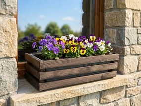 AMADEA Drevený obal s hrantíkom tmavý, 52x21,5x17cm, český výrobok