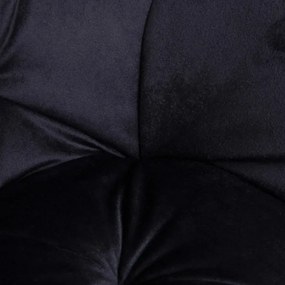 Kancelárska stolička FLOSSI zamatová čierna 859248