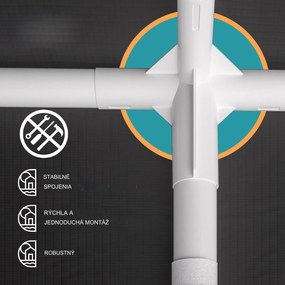 InternetovaZahrada Párty stan Rimini 3x6 m - bočné steny + oblúkové okná - antracit