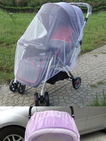 KIK Univerzálna elastická moskytiéra na kočík, 140 cm, biela