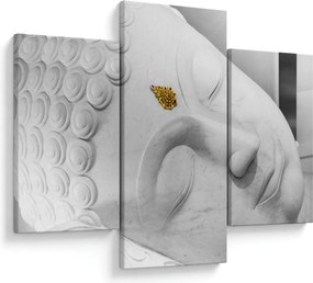 Obraz - Biely Budha (90x60 cm)