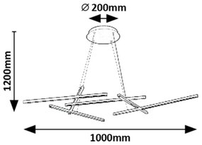 Rabalux 72369 - LED Stm. luster na lanku SEVERINE LED/40W/230V 3000-6500K + DO