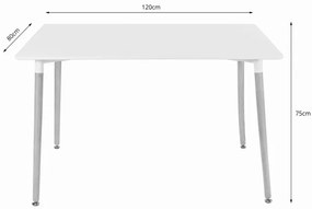 Jedálenský stôl ADRIA biely