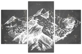 Obraz - Ilustrácie hôr (90x60 cm)
