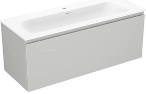 Mexen Orio, kúpeľňová skrinka 120 cm s umývadlom Vela, 1 zásuvka, šedá matná/biela matná, 91A10-12047-1-BF62-W23M01