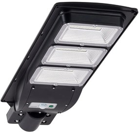 LED reflektor 200-1000lm 6000K IP65 10W Solar Black so senzorom pohybu a súmraku + diaľkové ovládanie STREET-9 GOLDLUX (Polux)