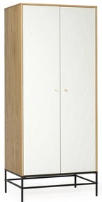 Biela šatníková skriňa Woodman Mia