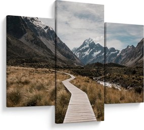 Obraz - Chodník v údolí hory Mt. Cook (90x60 cm)