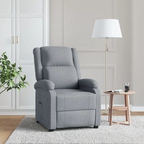 vidaXL Sklápacie kreslo bledosivé látkové