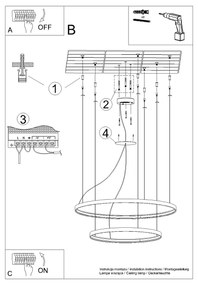 Thoro Lighting Luster RIO 2 55/78 zlatý LED 3000K