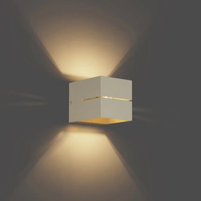 Moderná nástenná lampa béžová G9 štvorcová - Transfer