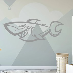 Veselá Stena Samolepka Úsmev žraloka Farba: žltá, Veľkosť: 60 x 22 cm