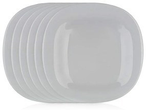 Luminarc Hranatý dezertný tanier CARINE 19 cm, 6 ks, sivá