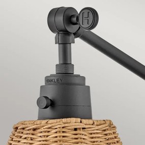 Hinkley HK-ARTI-1W-BK-NR-Bodové nástenné svietidlo ARTI 1xE27/60W/230V čierna/hnedá