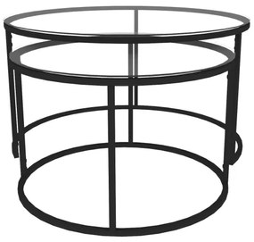 SADA 2x Konferenčný stolík BELARUS  čierna