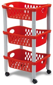 STEFANPLAST Kuchynský vozík Otello, červený
