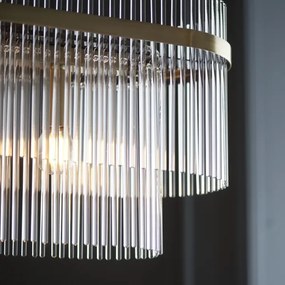 Endon 112573 - Luster na reťazi MARIETTA 4xE14/6W/230V mosadz/číra