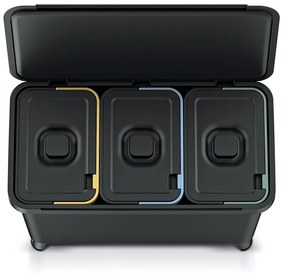 Odpadkový koš SYSTEMO 3x10 L černý