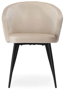 Jedálenská stolička HAMPTON zamatová, béžová