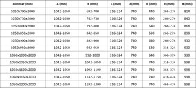 Mexen Lunar, L Duo výklopný sprchový kút 105 x 100 cm, 8mm číre sklo, zlatý matný profil, 834L-105L-100P-55-00