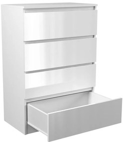TP Living Komoda M4 Mollie biela lesklá