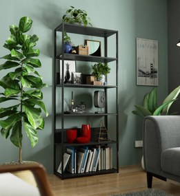 Regál PRAMONI 80x192 cm černý