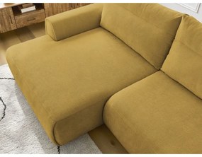 Okrovožltá rohová pohovka Aden – Bobochic Paris