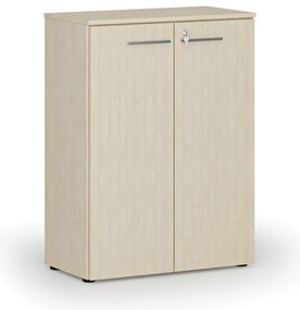Kancelárska skriňa s dverami PRIMO WOOD, 800 x 420 x 1087 mm, breza