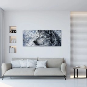 Obraz - Kreslený vlk (120x50 cm)