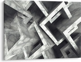 Abstraktný obraz kociek (70x50 cm)
