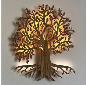 Li-Go 5747/DUB2 - LED nástenná dekorácia LED/10W/230V 45x55 cm dub